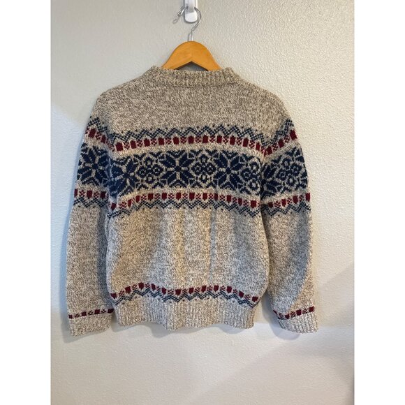 Vintage Highland Wool Blend Knit Nordic Sweater Size Med 80's - Picture 7 of 7